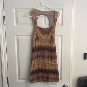 Free people Brown and Tan Sleeveless Dress
